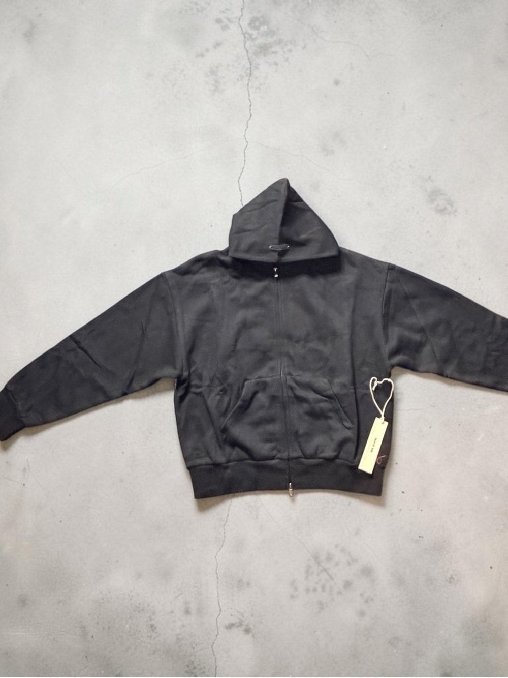 Fear of God Black Lightweight Zip Hoodie Jacket